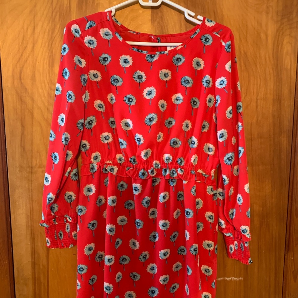 J. Crew Factory red flower dress